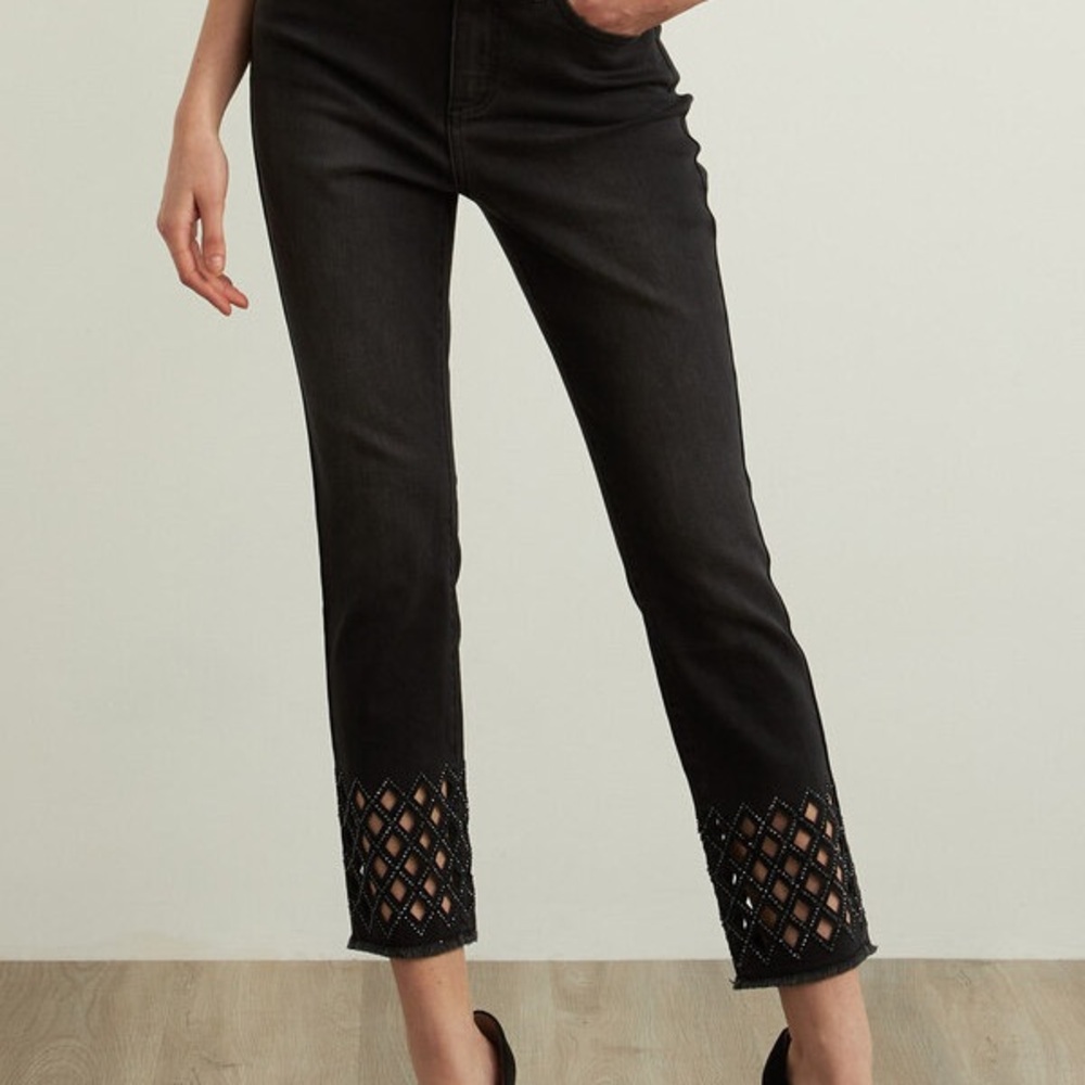 Joseph Ribkoff Black Cropped Jeans